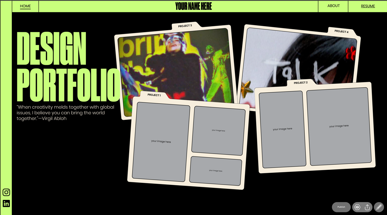 NEON Portfolio Template